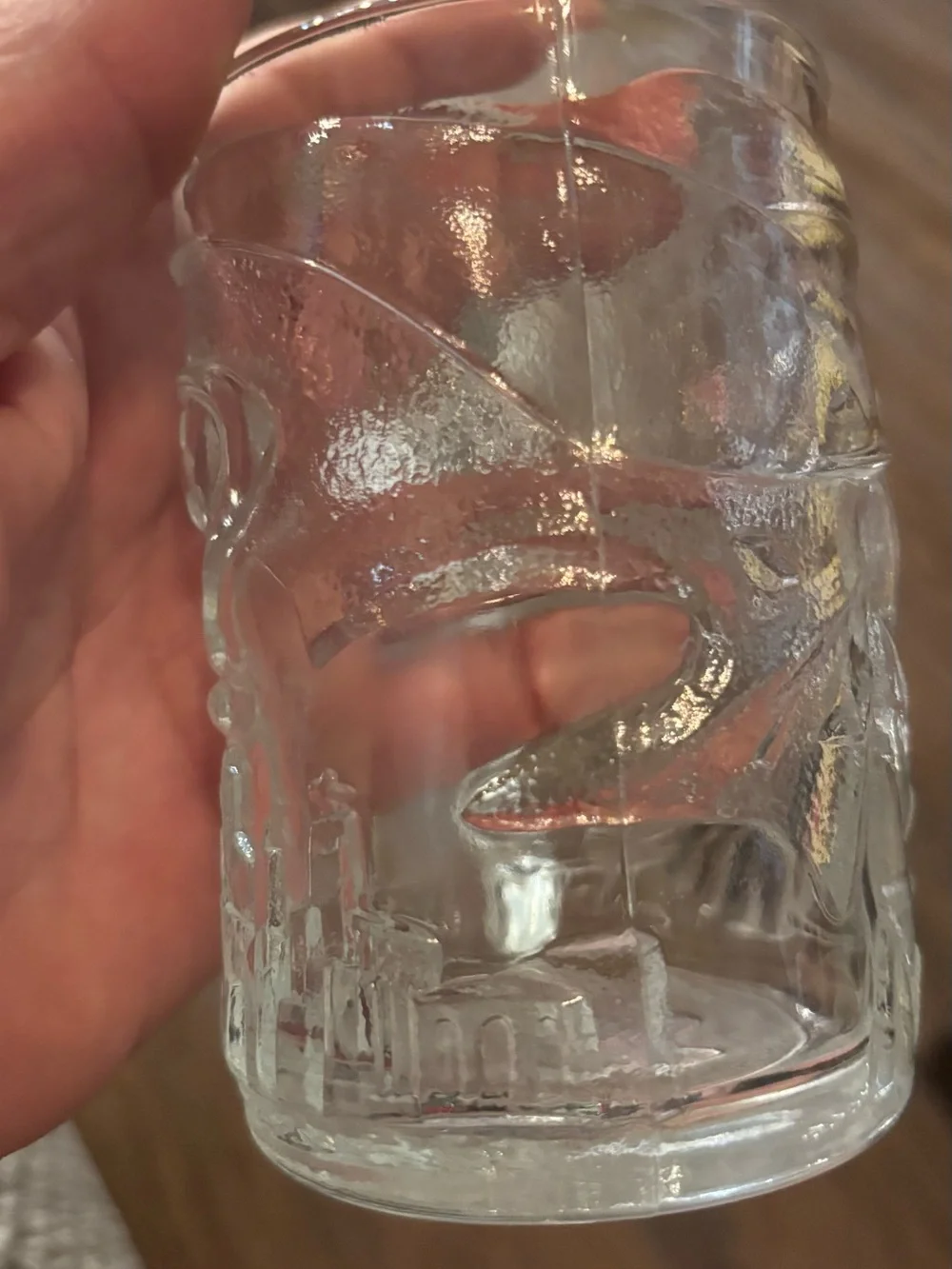 1995 McDonald’s Batman Forever Embossed Glass Mug Batman DC Comics Collectible C
